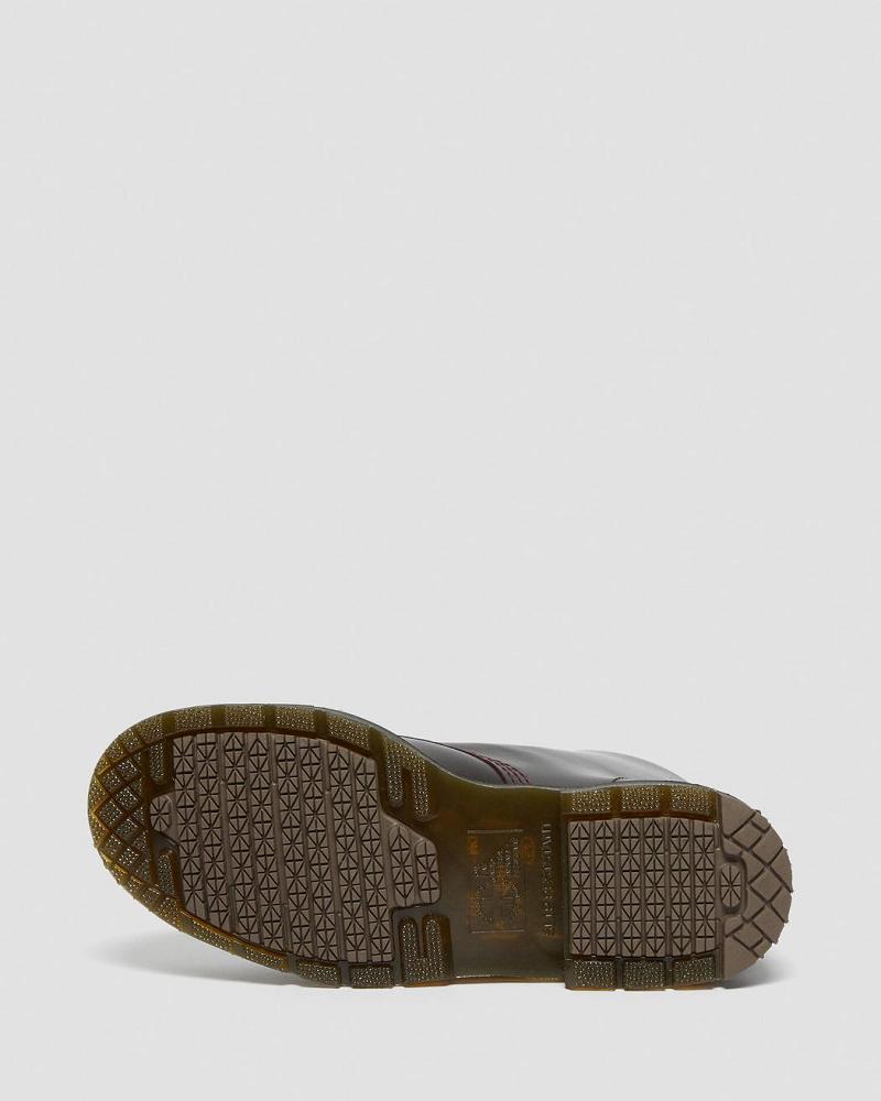 Dr Martens 1460 Slip Resistant Atlas Lær Snørestøvletter Herre Burgunder | Norge 27SGL